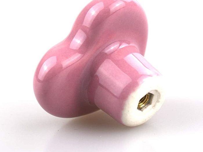 10PCS Heart-Shaped Drawer Pulls Ceramic Knobs for Cabinet, Kids Room Drawer, Dresser Drawer, with Screw (FREE SHIPPING)