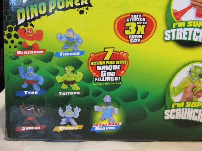 Heroes of Goo Jit Zu Dino Power 4 Pack Figure Set Brand New Sealed Very Rare Hard To Find