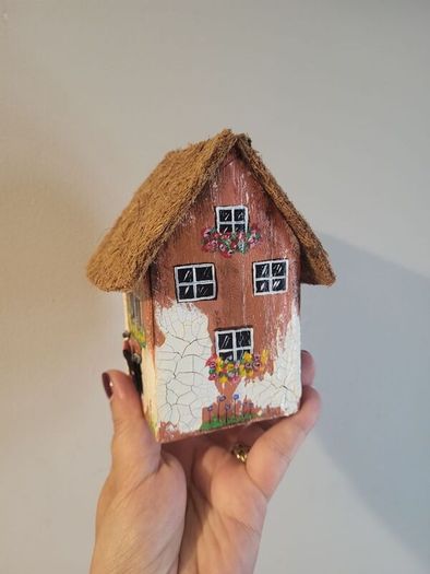 handcrafted tiny wooden house