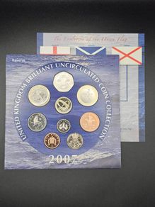Royal Mint UK 2007 Brilliant Uncirculated Coin Set