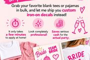 Hen Party T-Shirt iron on decals.