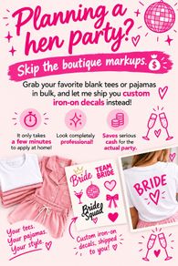 Hen Party T-Shirt iron on decals.