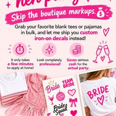 Hen Party T-Shirt iron on decals.