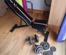 Weight bench + Dumbbell set 35 kgs