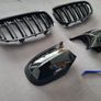 BMW 3 Series E90 E91 Lci Kidney Grilles & Mirror Covers Set Brand New Image 2