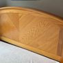 Wood king bed frame curved headboard oak solid Image 3