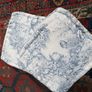 TWO VINTAGE THICK FRENCH toile de jouy fabric cushions Image 2