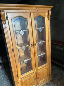 Beautiful solid pine display or storage cabinet