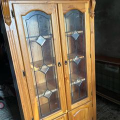 Beautiful solid pine display or storage cabinet