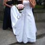 White Wedding Dress and Veil Image 3