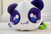 Aphmau MeeMeows Safari Purple Panda Cat Plush approx. 11"- length Used Please see photos