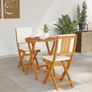 Bistro Set 3 pcs Brown Solid acacia wood Image 3