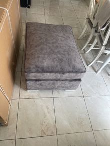 Grey footstool