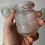 378 - Set of 3 Vintage Collectible Decorative Clear Glass Chesebrough Vaseline Jars Image 8