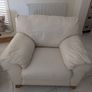 Leather suite in cream beige colour Image 3