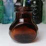 64 - Beautiful Vintage 4oz Bovril Dark Brown Glass Embossed Letters Jar Image 4