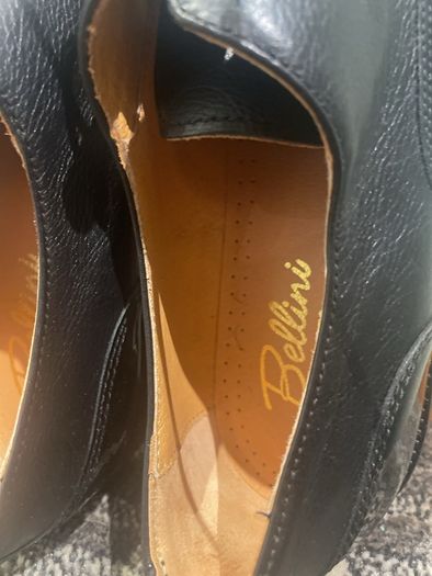 Black leather shoes