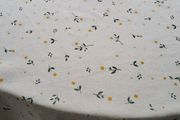 Round tablecloth "Daisies" Cotton 138cm circle tablecloth