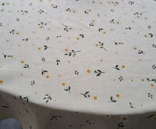 Round tablecloth "Daisies" Cotton 138cm circle tablecloth
