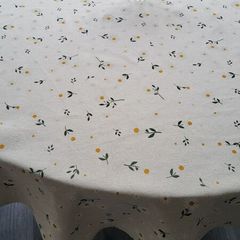 Round tablecloth "Daisies" Cotton 138cm circle tablecloth