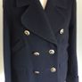 New Navy Hobbs Military Style Wool Coat/Jacket Size 10 Image 7