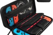 Switch Case Compatible with Nintendo Switch/Switch OLED - Carrying Case with 20 Game Cartridges, Protective Hard Shell Travel Case Pouch for Nintendo Switch Console &amp; Accessories