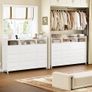 Chest of Drawers with Charging Station and LED Light, Dresser TV Stand with 9 Fabric Drawers Image 6