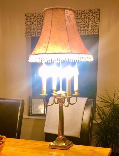Brass table lamp