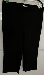 Black Trousers Short Stretchy Size 20