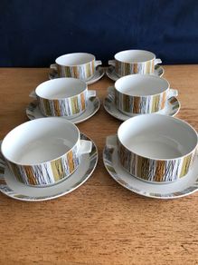 Rare Vintage Retro Sienna Midwinter Soup Bowl