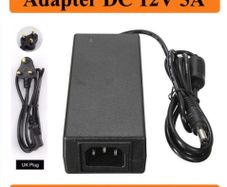 12V 5A UK Plug AC DC Adapter AC100-240V to DC 12V Power Supply Charger Transformer for LED String Strip Light
