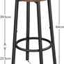 Round Bar Stools Set of 2 and Bar Stools with Back Set of 2 Bundle, High Bar Chairs for Dining Room, Party Image 3