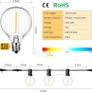 LED Outdoor String Lights with Plastic Bulbs, AVANLO Upgrade 50FT Garden Patio String Lights Outdoor Festoon Lights with 30+2 E12 Bulbs for Indoor & Outdoor Decor Wedding Patio Cafe Party Image 3
