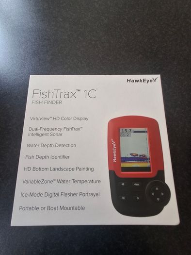 Fish trax 1c belly boat fish finder.