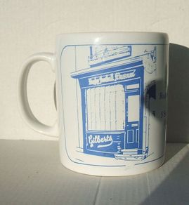 JAMES GILBERT RUGBY FOOTBALL MUSEUM (Webb Ellis Museum) - a scarce merchandise ceramic mug (Coloroll Kilncraft), late 1980's Unused condition.