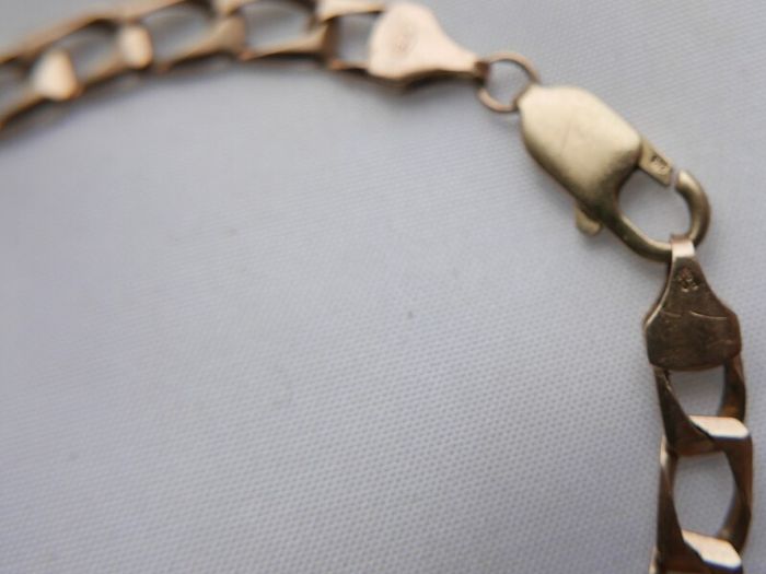Vintage Solid Gold 9 Ct Gold 375  Men's Bracelet 8,5" -  9,97g