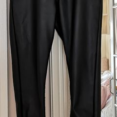 River island black skinny leather trousers