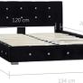 _Upholstered bed: velvet bed, frame double bed, slatted frame, multiple choices Image 4