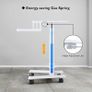 65 by 45cm Mobile Computer Workstation, Height Adjustable Laptop Stand 72 by 112cm, Portable Desk on Wheels, Compact White Study Desk, Movable Side Table, Small Standing Desk, Office Workstation Image 8