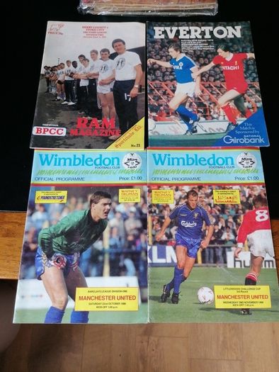 old assorted English football programmes