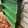 Large Antique Victorian Painted Pine Breakfront Bookshelf. Image 6