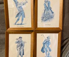 set of four vintage golfer's,