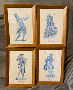 set of four vintage golfer's,