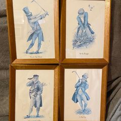 set of four vintage golfer's,