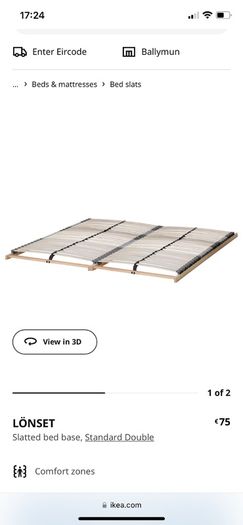 Ikea IDANAS double bed frame