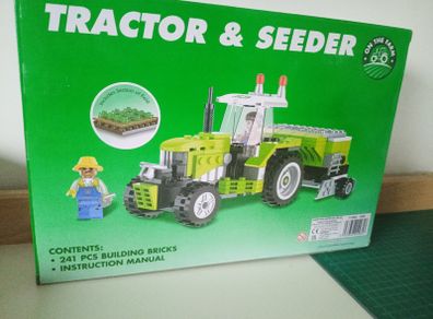 Tractor & Seeder building bricks set