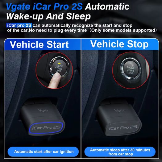 Vgate iCar Pro 2S BLE Bluetooth Wake-on-up with Bluetooth 5.3 Support for electric vehicles