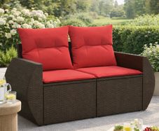 2-Seater Garden Sofa with Storage