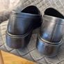 Womens black leather loafers Image 2