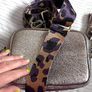Gold leather handbag with 2 Image 9